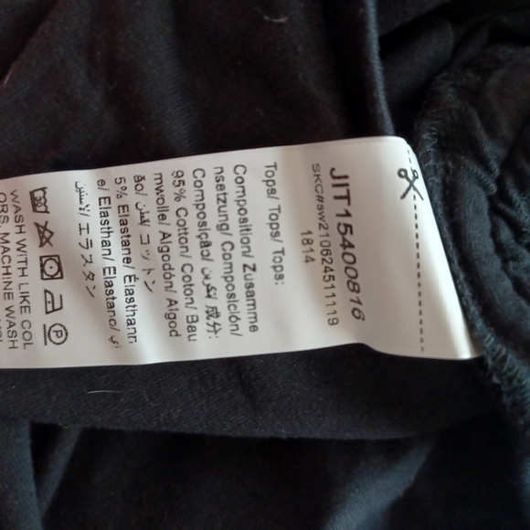 Black Roundneck Side Drawstring Croptop - Picture 3 of 4